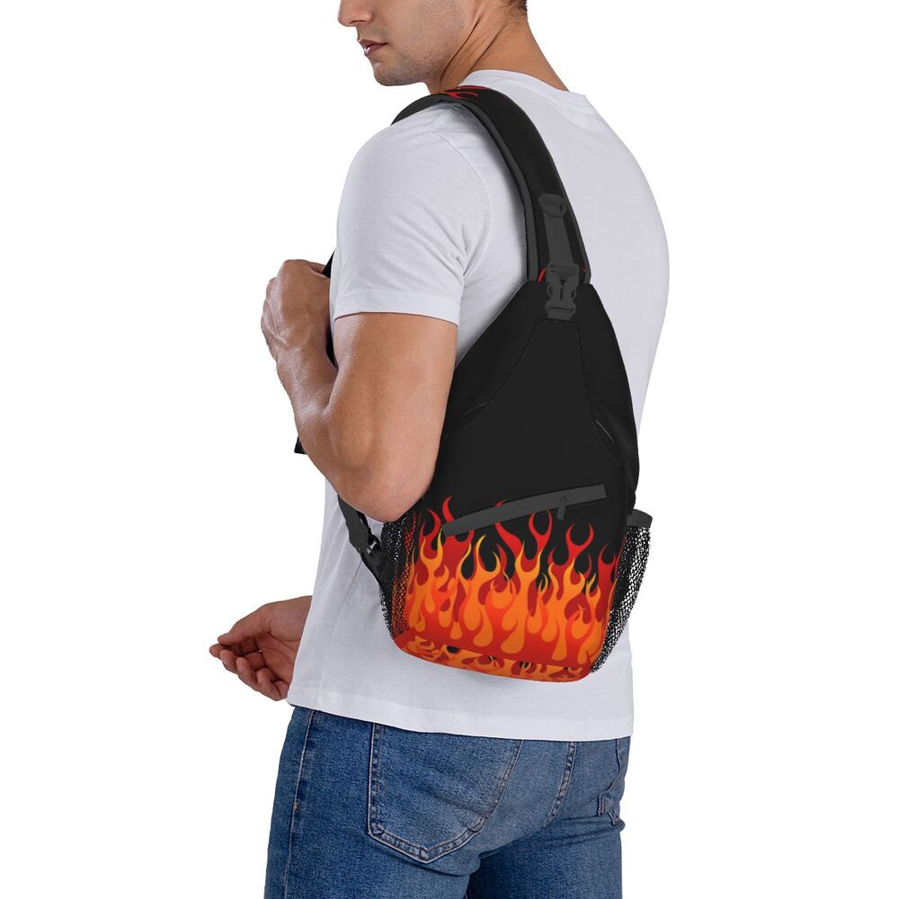 Bag para homens, casual, fogo quente, mochila