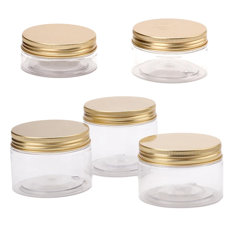 Best of 30Pcs Plastic Jar With Gold Lid Shampoo Face Cream Skincare Makeup Containers Sample Pot Screw Cap Round Refillable Bottle Reviews & Tips