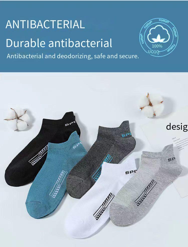 Title 5, 10 Pairs Men Ankle Socks Summer Thin Mesh Pure...