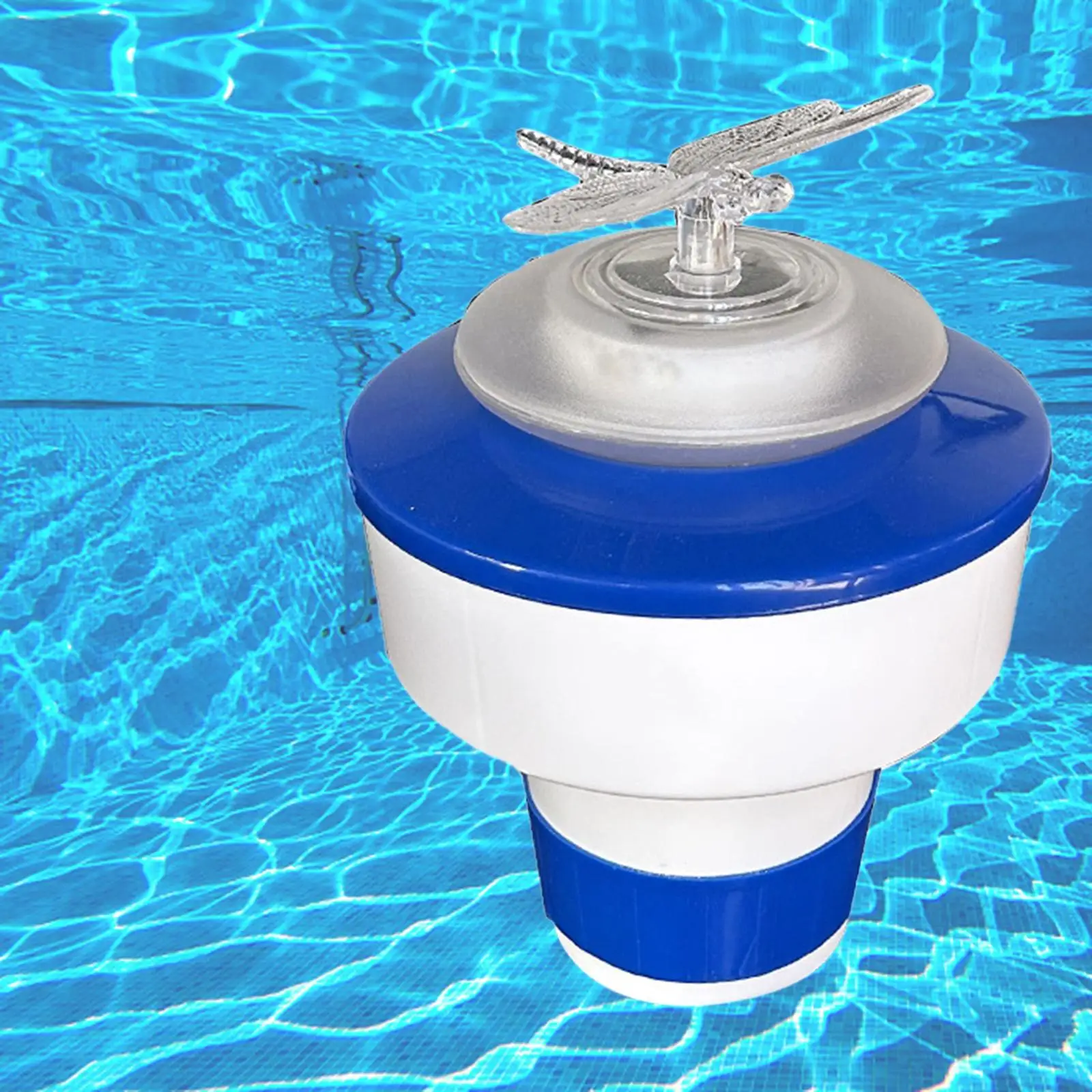 Pool Chlorine Floater Solar Fits 1 and 3 inch Tablets Floating Chlorine Dispenser for Pool for Hot Tubs Indoor Outdoor Accessory