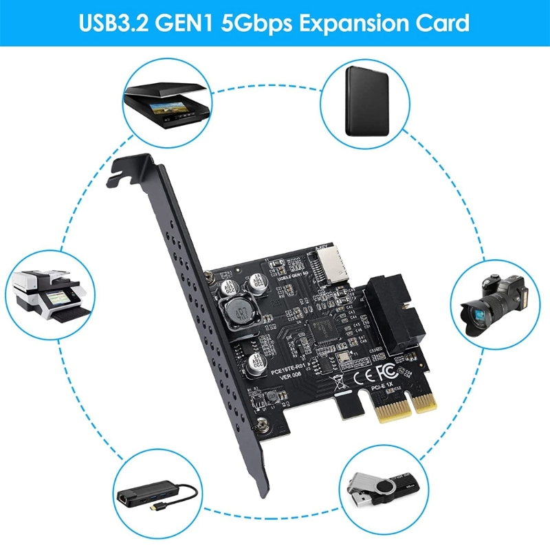 Title 6, Scheda di espansione PCI-E 1X a USB 3.2 GEN1 5 ...