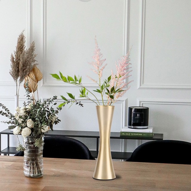 Semplicità europea vaso d'oro fiori artificiali in metallo composizione  floreale decorazione da scrivania vasi floreali moderni decorazioni per la  casa nordiche - AliExpress