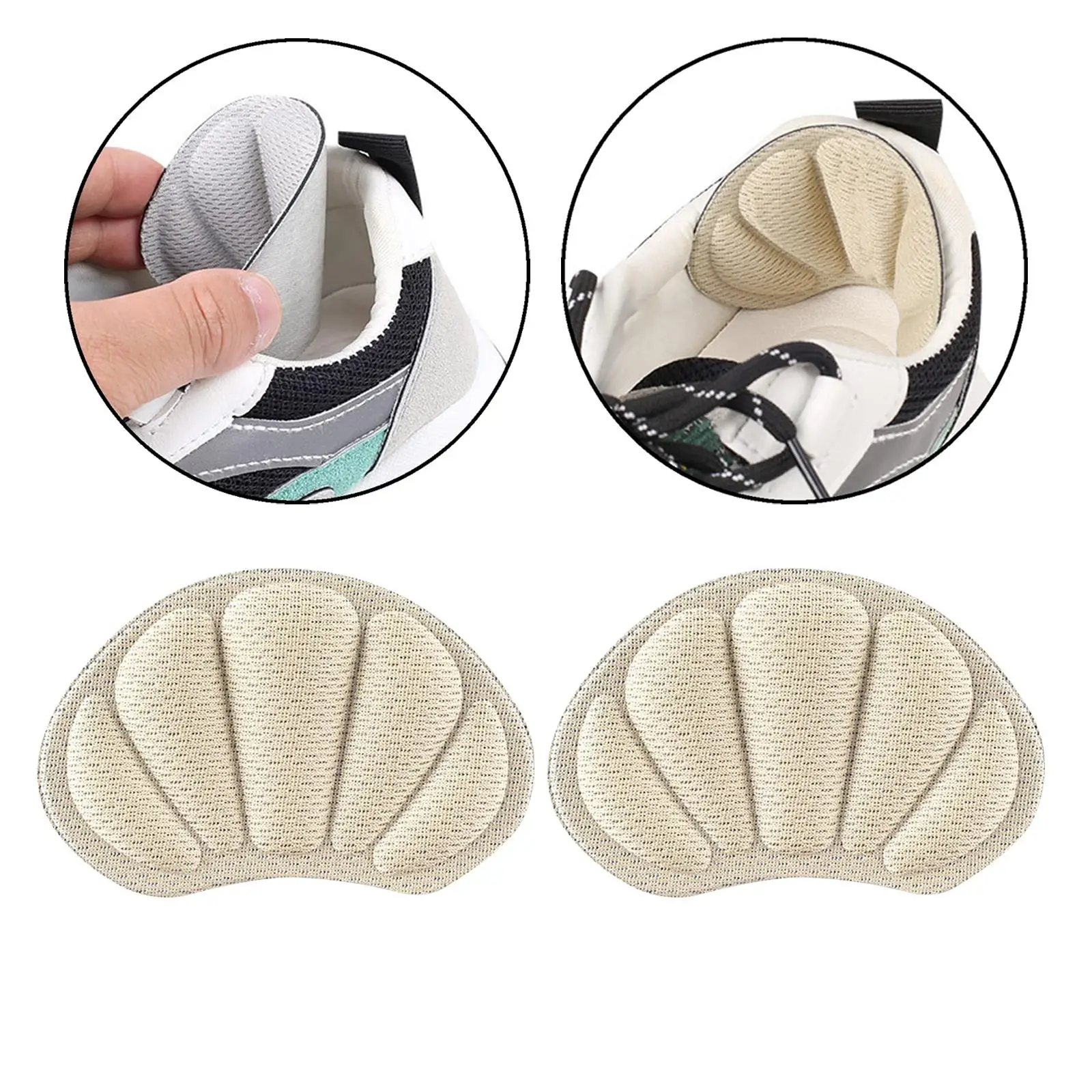 1 Pair Heel Protectors Shoe Sticker Liner Insoles Extra Thick Anti Slip Cuttable Adhesive Liner for Loose Shoes Adults Rubbing