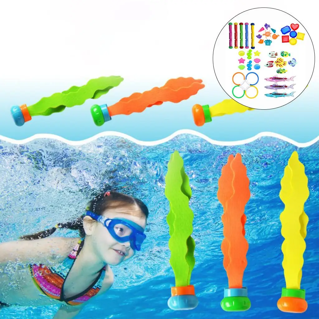 Plastic Swimming Diving Set Summer Fun Swimming Pool Toy Diving Seaweeds