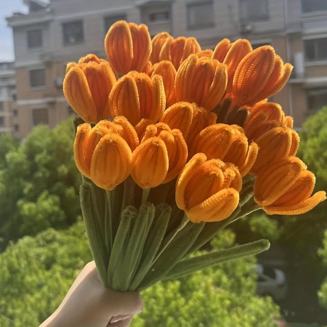 100 Fils Chenille Colorés - Kit Création DIY Avec Ruban Floral Et Tiges - Pour Bouquets, Décoration