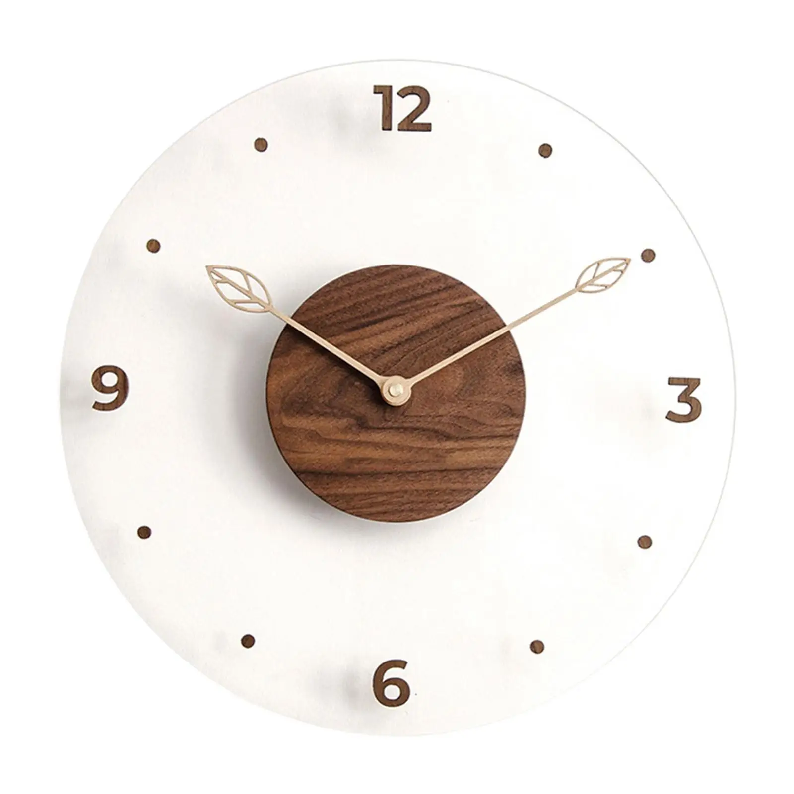 Non-Ticking Wall Clock,   Pointer& Glass Dial for Kids Bedroom Kitchen