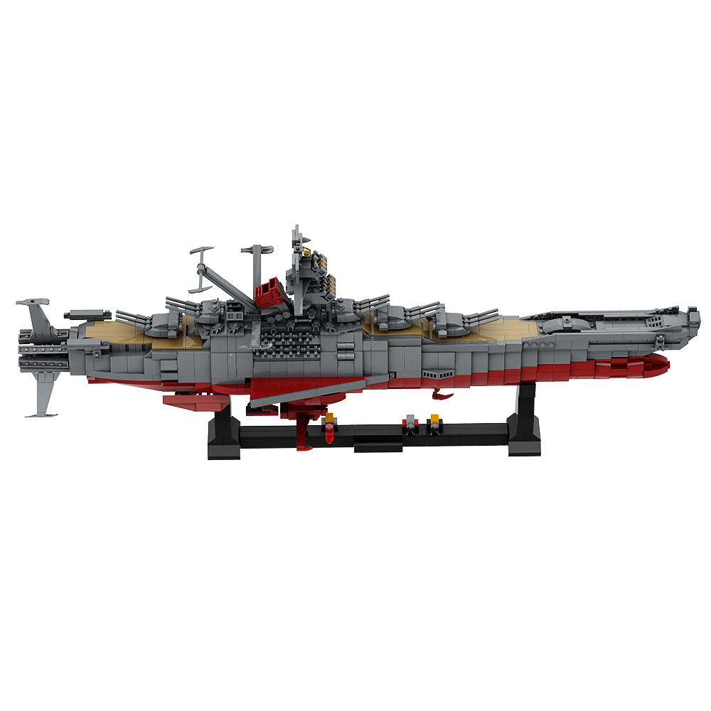 Gobrick MOC Военная серия, военный корабль, боевой корабль Yamato,  строительные блоки, космос, оружие, модель корабля, сделай сам, кирпичи для  детей, ...