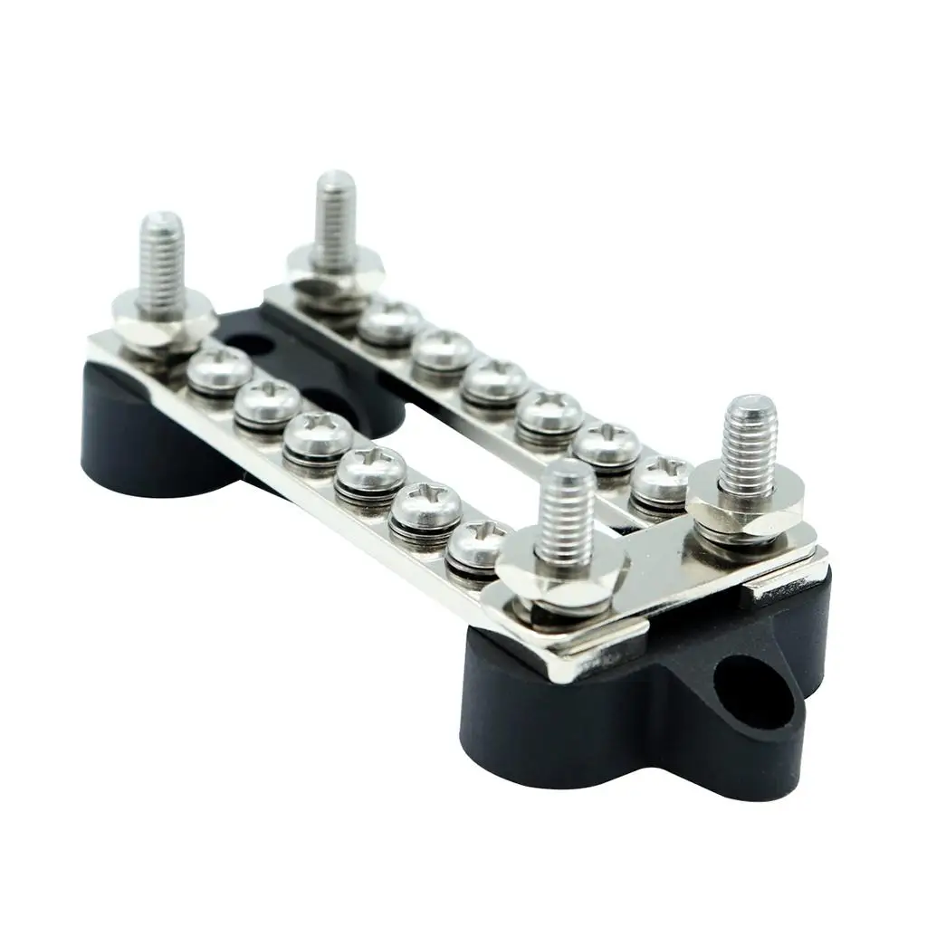 Dual Row Terminal Bus Bar - Power Distribution Block for Car Boats -