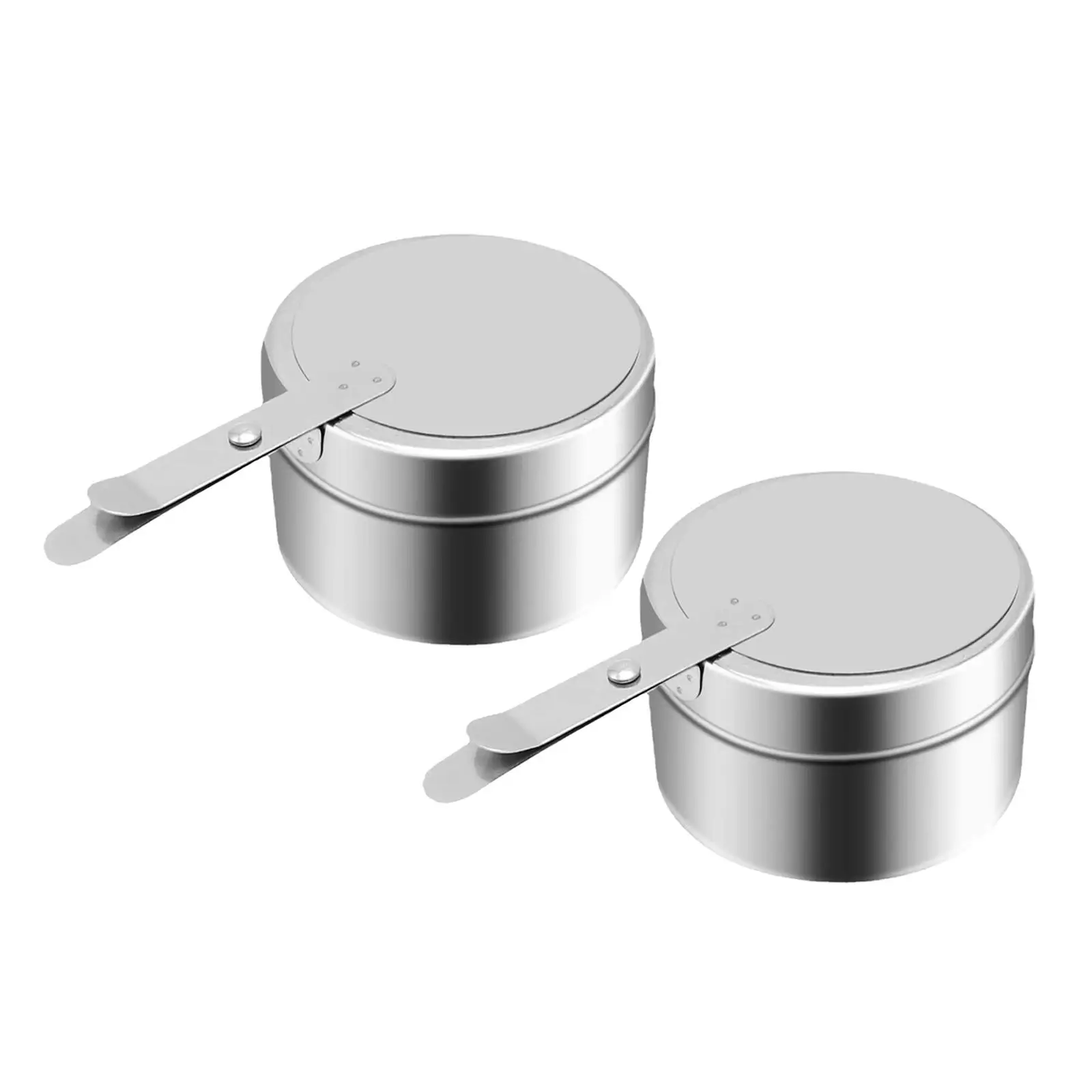 2Pcs Stainless Steel Fuels Holder with Cover, Chafer Wick Fuel Holder, Buffet Warmer Warming Trays for Buffets and Catering