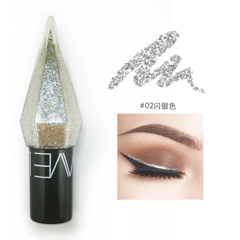 Best of Glitter Diamond Eyeliner Pencil Waterproof Silver Rose Gold Pearlescent Sequins Eye Liner Eyeshadow Pen Eyes Makeup Cosmetics Reviews & Tips - Image 5