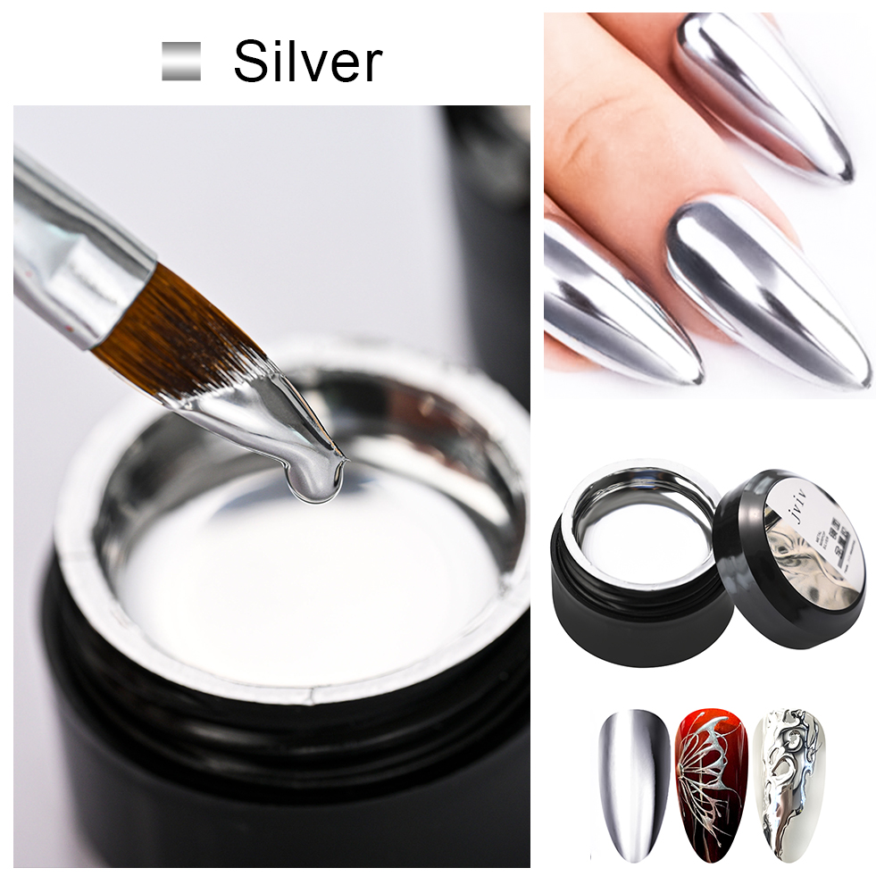 Best of 5ML / Jar Silver Metallic Painting Gel Nail Polish Sparkling Glitter Nail Art Gel Varnish Mirror Effect UV Gel Polish Manicure Art Reviews & Tips