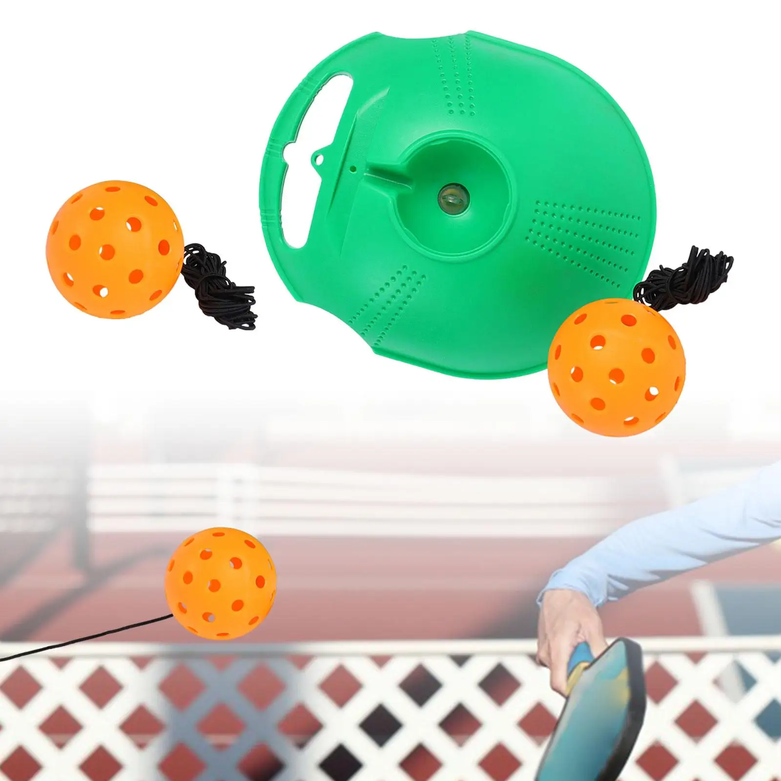 Pickleball Trainer with Pickleball Ball Baseboard Indoor Outdoor Pickleball Training Tool for Exercise Kids Adult Single Player