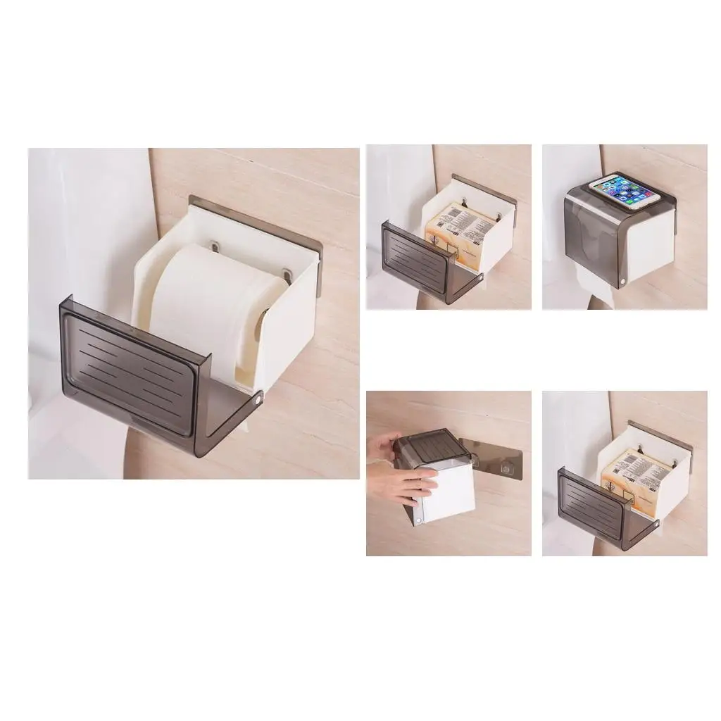 Wall Mount Toilet Tissue Paper  And Dispenser for Bathroom Storage Wall Mount