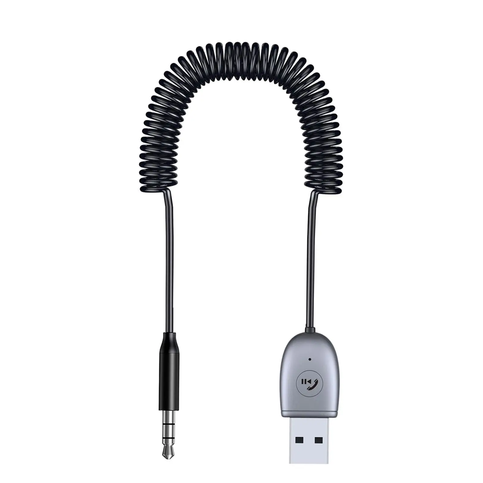 AUX Audio 5.0 Adapter for Car Audio Retractable 0.4-1.2M Audio Receptor Car Audio Receiver