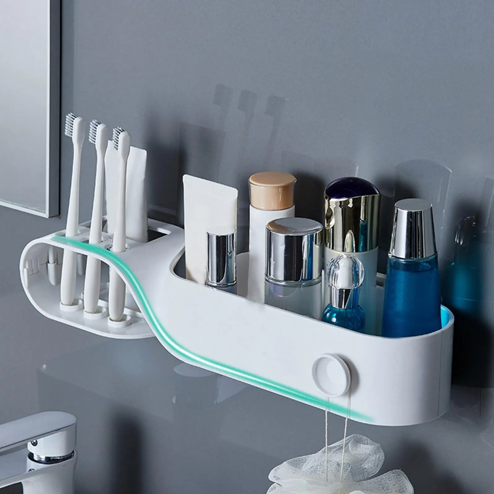 Toothbrush Holder Wall Mounted, Toothbrush Holder, Toothbrush Slot Holder, Cosmetic Organizer