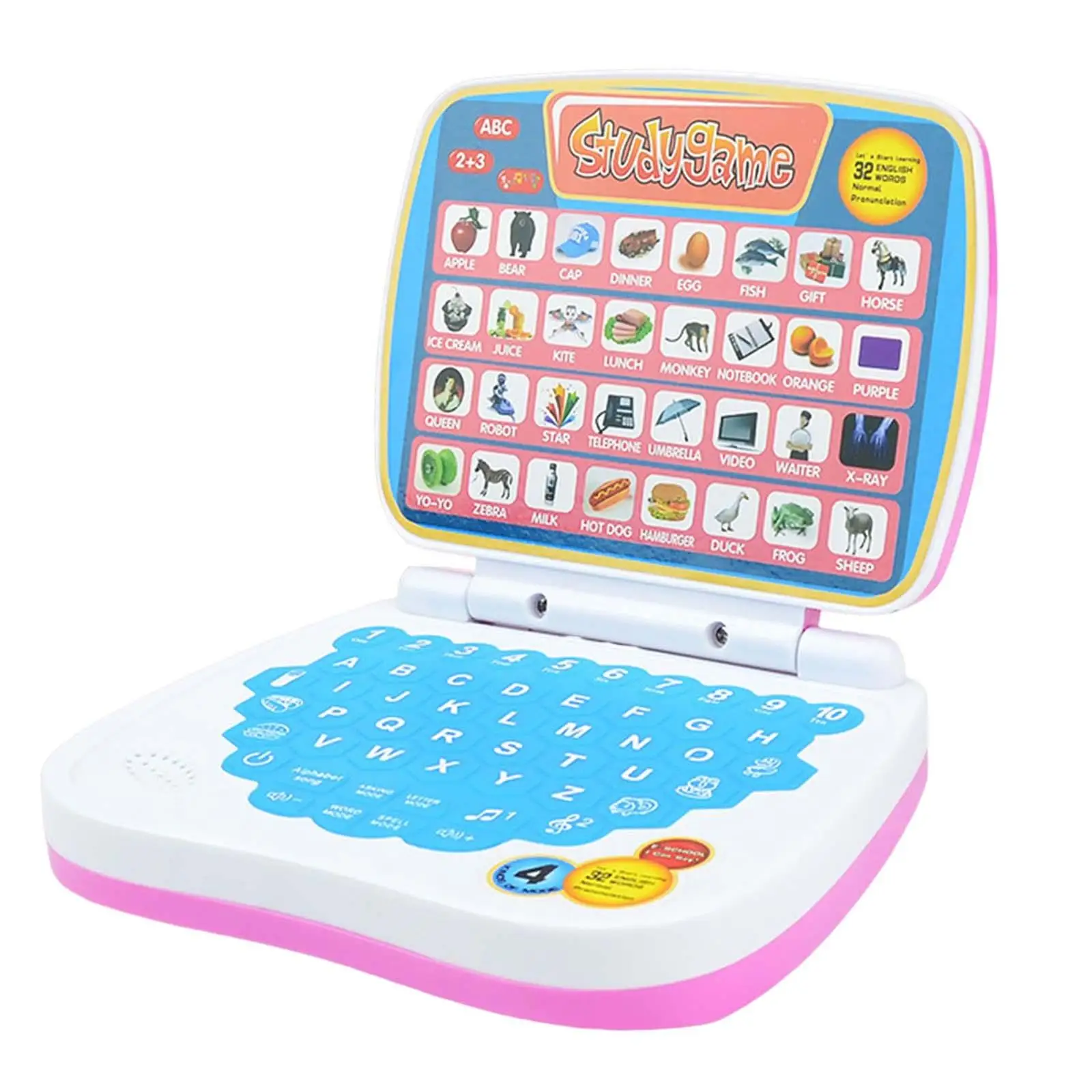 Multifunction Kids Laptop Toy Computer Study Game English Early Education Learning Machine for Children Girls Boys Toddler