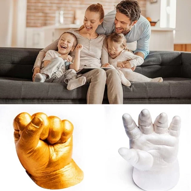 Hand Mold Mothers Day Gift Souvenir DIY Hand Foot Printing Mold Plaster  Casting Kit Handprint Keepsake 3D Clone Powder