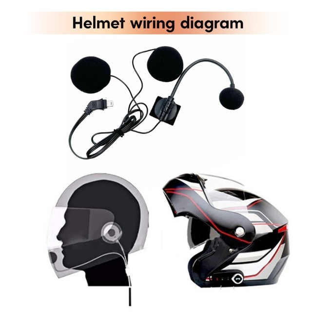 Motorcycle Speaker Mouthpiece Mic Listening Function for Intercom Headsets Noise Cancelling Communication System Durable GTWS