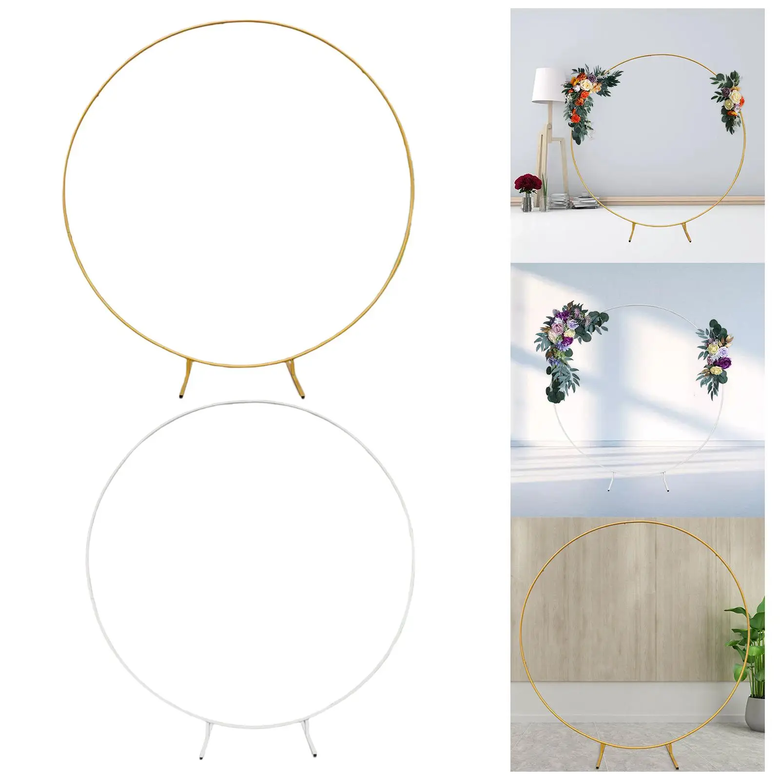 Wedding Arch Circle Backdrop Stand Frame for Birthday Wedding Indoor Outdoor
