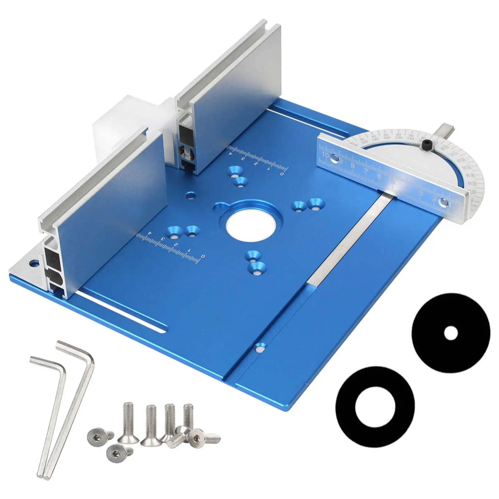 Aluminum Router Table Insert Woodworking Benches Wood Milling Flip Board Trimmer Tool for Engraving Machine Trimming Machine