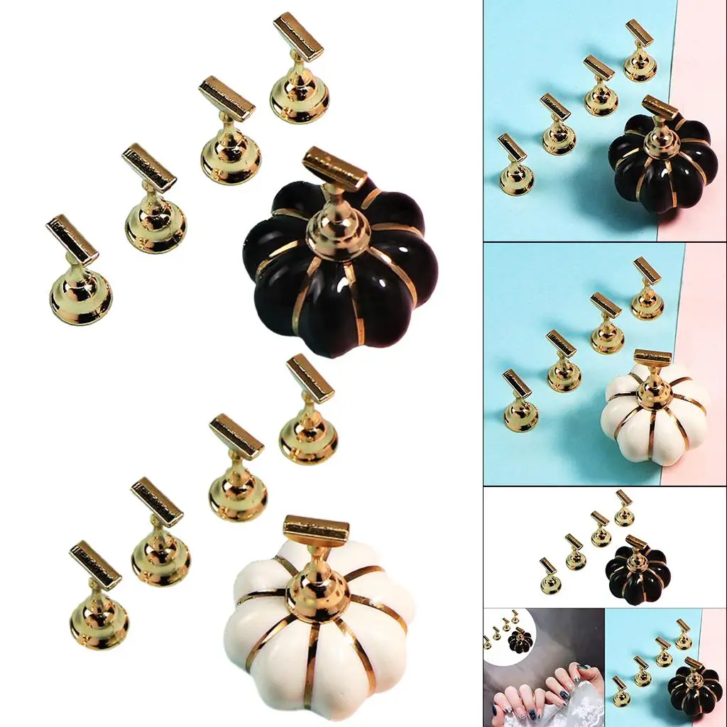 Pumpkin Nail Art Holder Magnetic Nail Training Holder for Nail Art Display