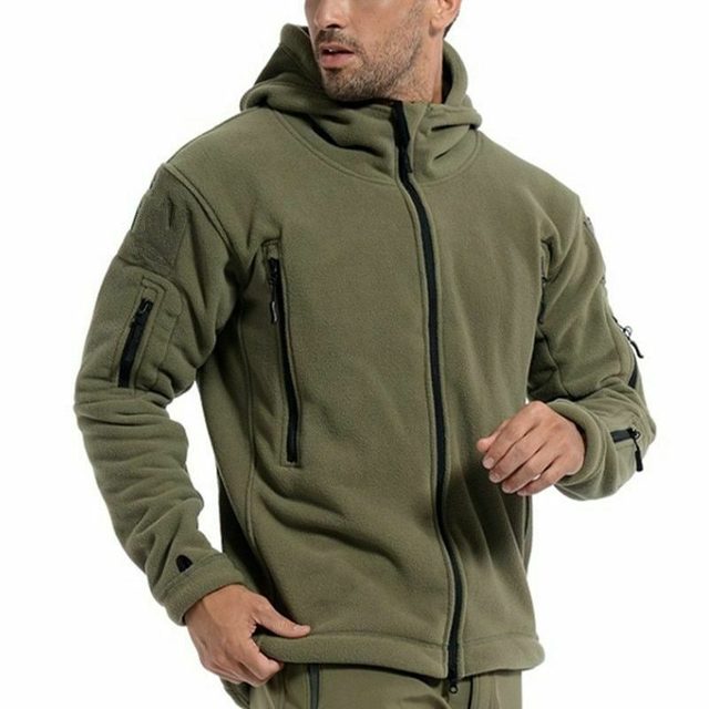 military fleece pullover