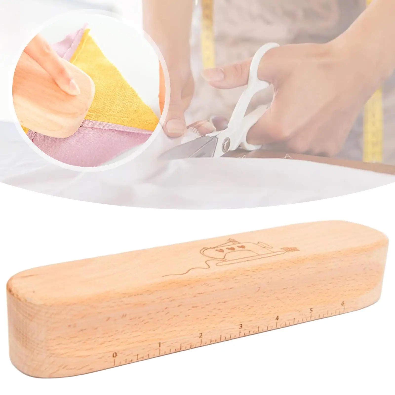Wooden Tailors Clapper Handheld Large Clapper for Sewing Embroidery Ironing