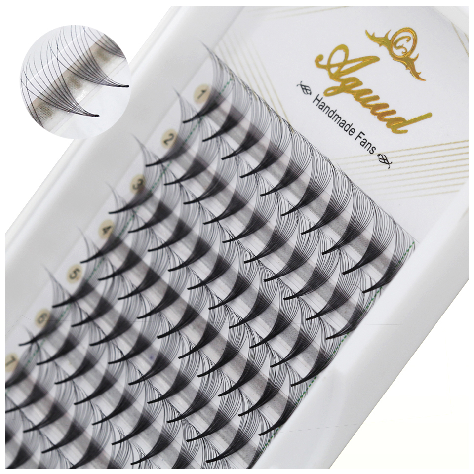 Best of AGUUD Sharp Slim Narrow Base Premade Fans Lash Eyelash Extension 5D 6D 8D 10D 12D 14D Thin Pointy Stem Lash Premade Volume Fans Reviews & Tips