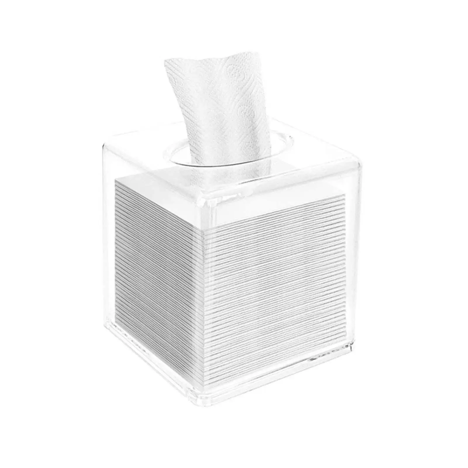 Square Acrylic Tissue Box Centerpieces Clear Durable Paper Napkin Holder Case for tabletop coffees Dining Room Hotel Decoration