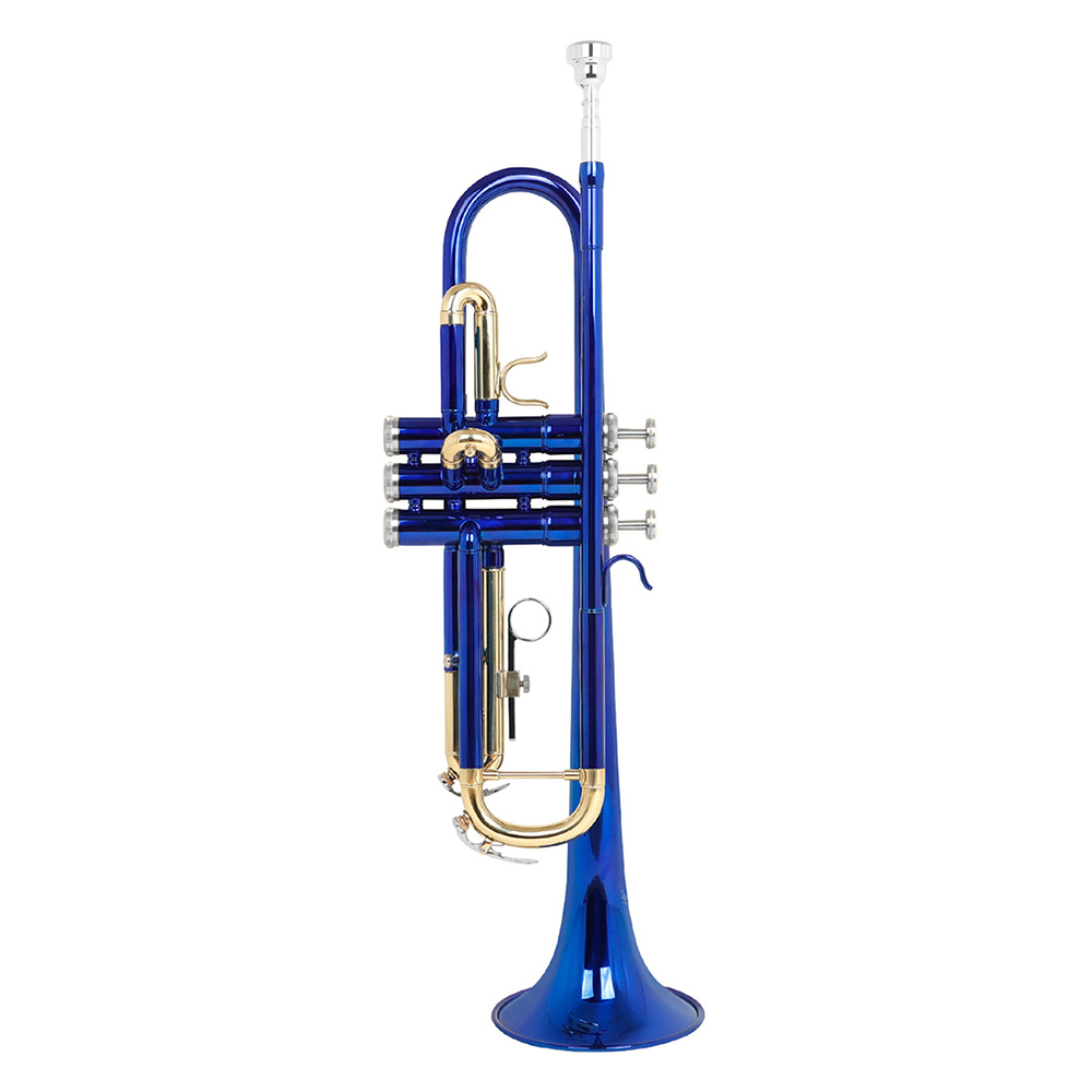 Title 12, SLAD Bb Trumpet Brass Body Colorful Gold Key Tr...