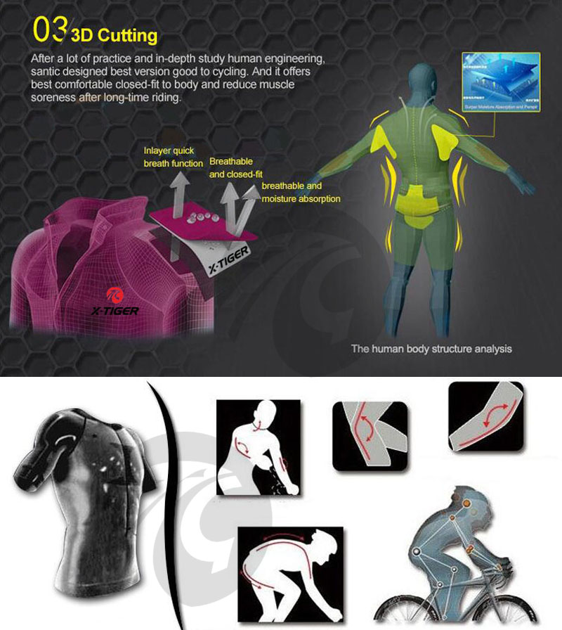 spring Mountain Bike Jersey long sleeve short sleeve 9D Gel Cycling Pants Suit Men zipper Cycling Jersey set