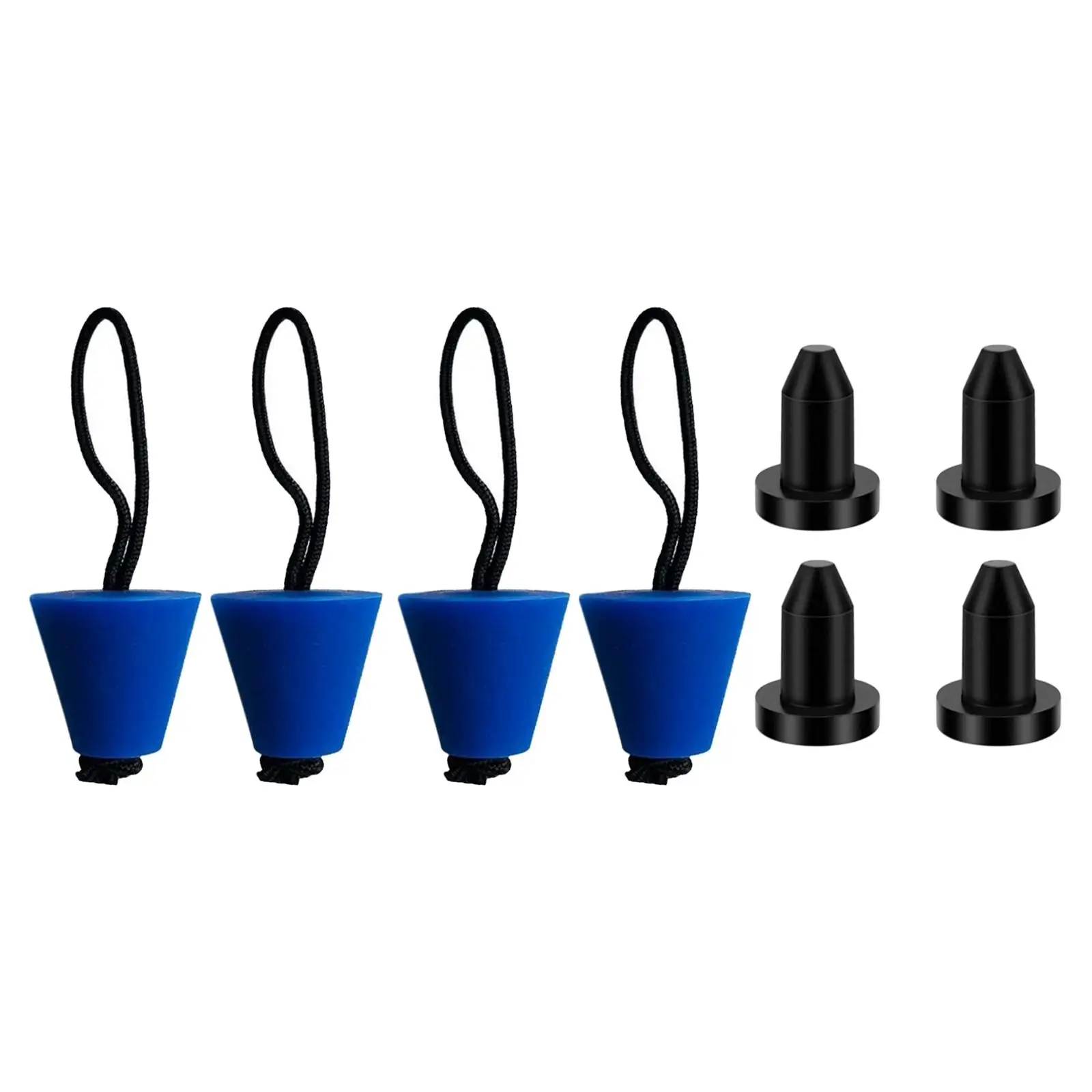 8Pcs Kayak Scupper Plug Kit Direct Replaces Sit on Top Silicone Drain Holes Stopper Bung for Boat Dinghy Raft Yacht Water Sports