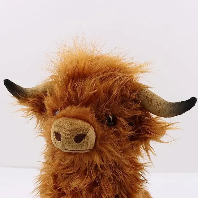2023 New Scottish Highland Cow Plush Stuffed Animal Plush Toys Cow Plush  Toys Realistic Soft Cuddly Stuffed Gift Dolls for Kids - AliExpress