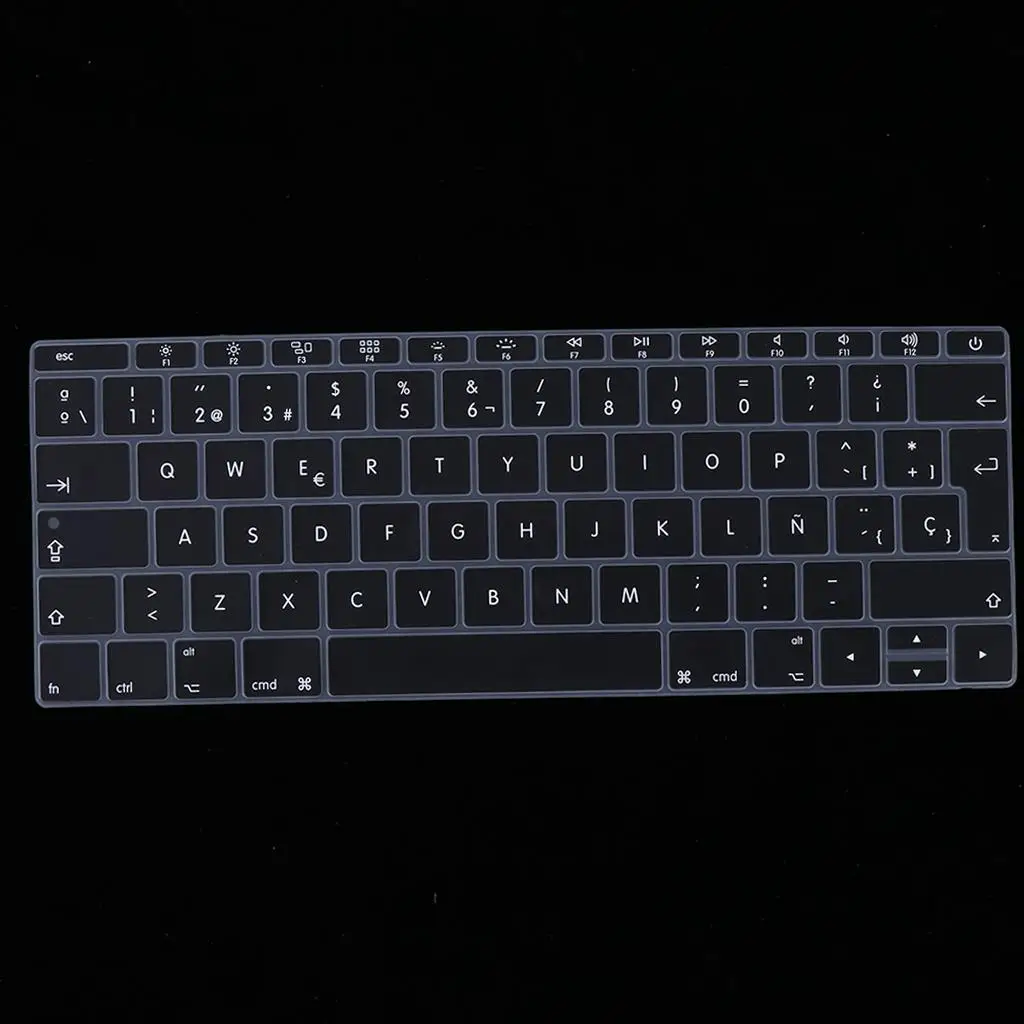  Thin Waterproof Washable Silicone Keyboard  Spanish Phonetic Keyboard Film European Fits for 12inch 