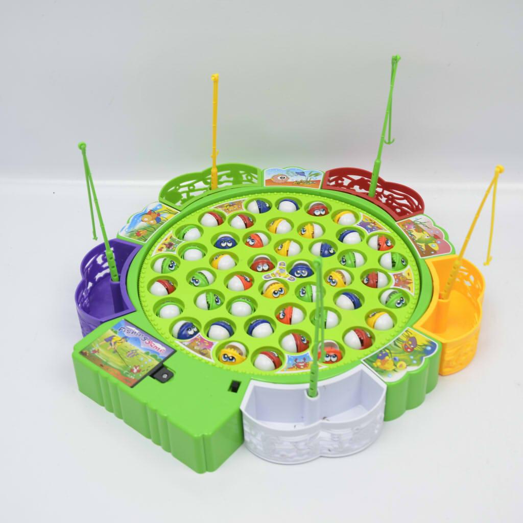 Fishing Game Set Electronic Musical Rotating Fishing Board Kids Preschool