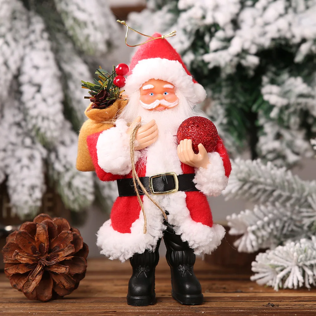 Christmas Party Decorated Hanging Resin Ornament Santa Claus Figurine