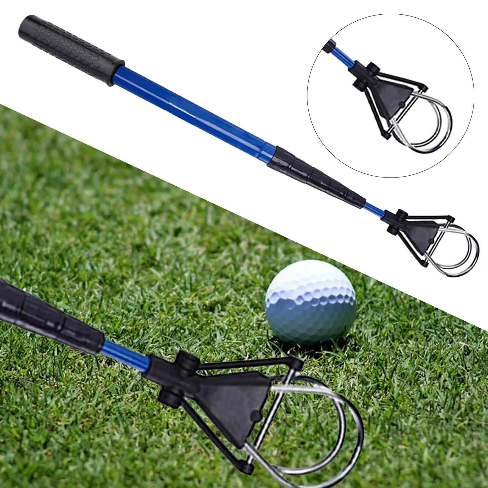 Portable Golf Ball Retriever Locking Shaft Practical Accessories Retractable Saver for Water Golfer Men Pick up Gift