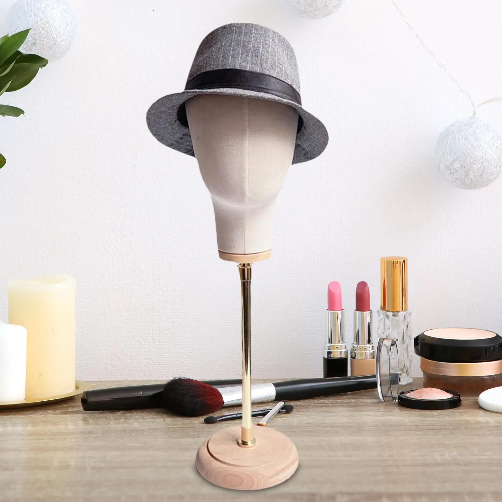 Hat Display Stand Manikin Head Tabletop Portable Caps Storage Rack for Styling Beginner