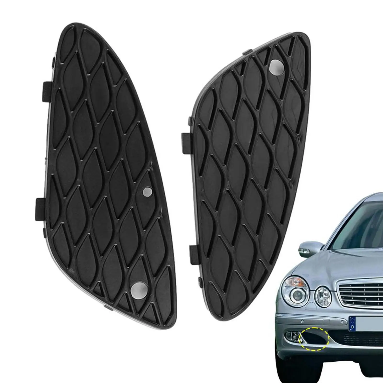 Replacement Front Bumper Cover Black Durable for Mercedes-benz E-class W211 2003-2006 Accessories Convenient Installation