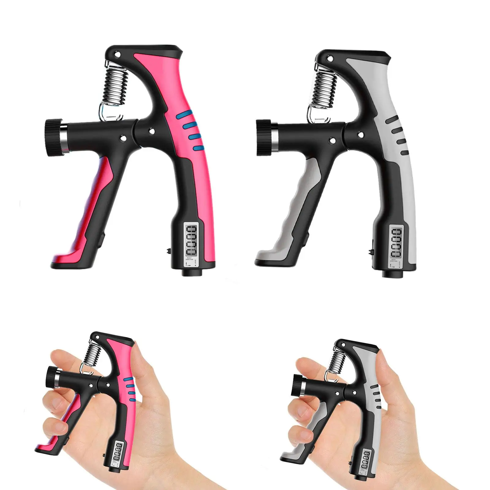 Hand Grip Strengthener Adjustable Resistance Heavy Duty Workout with Counter for Guitar Men Women Beginners Player Athlete