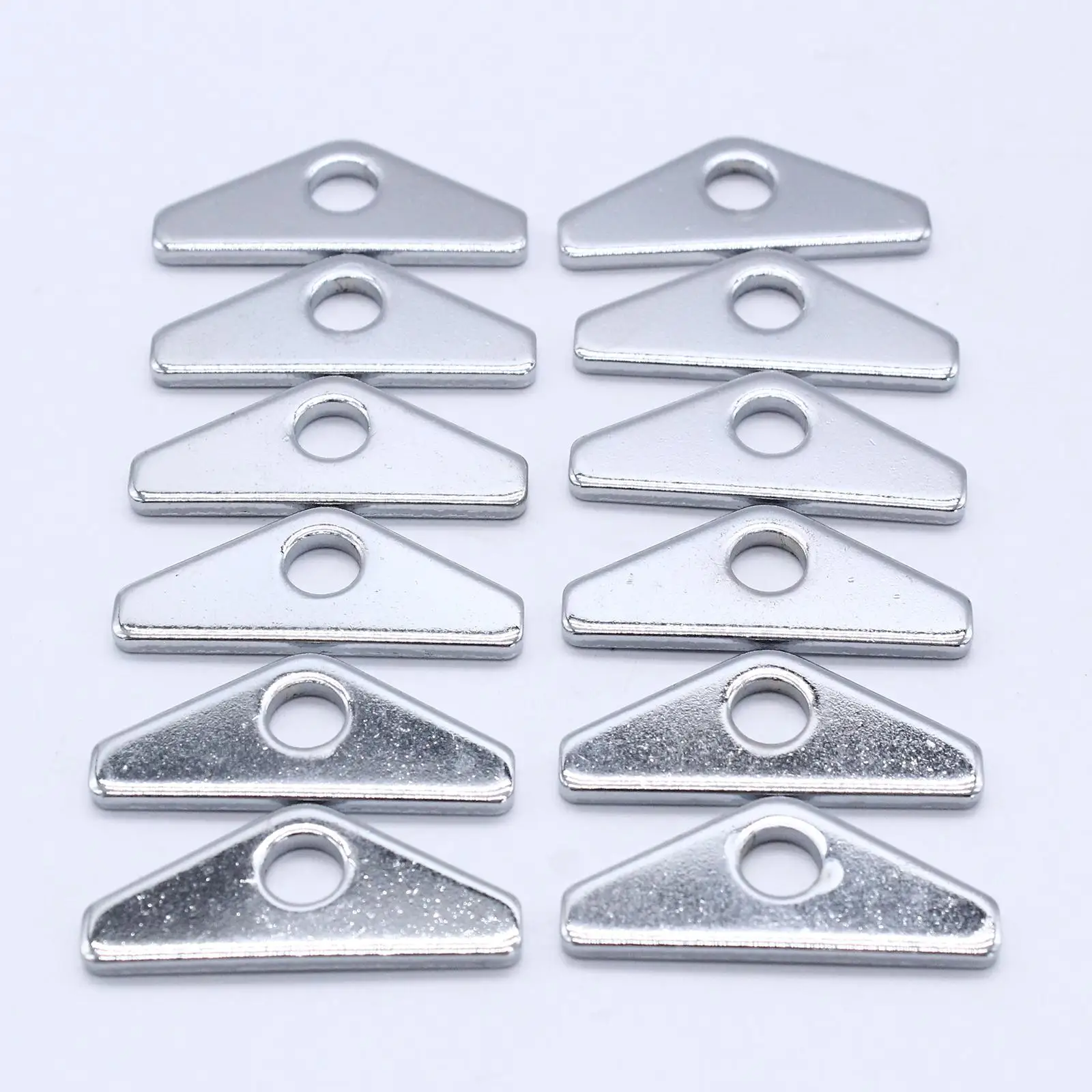 Chrome Steel Mini-Spreader Tabs Covers Holds Down Tabs Small Block Motors 260 289 351W