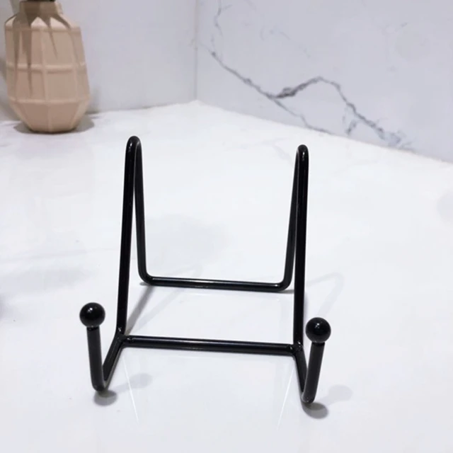 Black Easel Plate Stands Display Holder Durable Non-slip Metal Frame Holder  Stand for Picture,Photo Easel,Book,Dishes - AliExpress