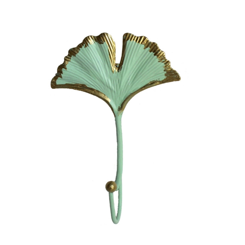 Description Picture 4 of itemWrought Iron Leaf Wall Hook Metal Hanging Hook Organization Rack Supplies for Umbrellas Keys Keychain Hat Storage
