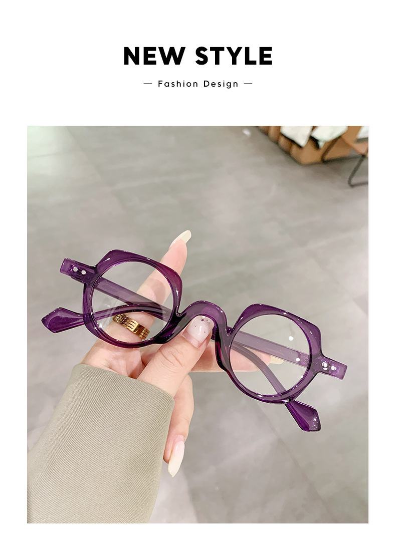 JNPCXI New Arrival Retro Round Punk Glasses for Men Clear Lens Fashion Glasses Frame Women Vintage Hexagon Decoration Male