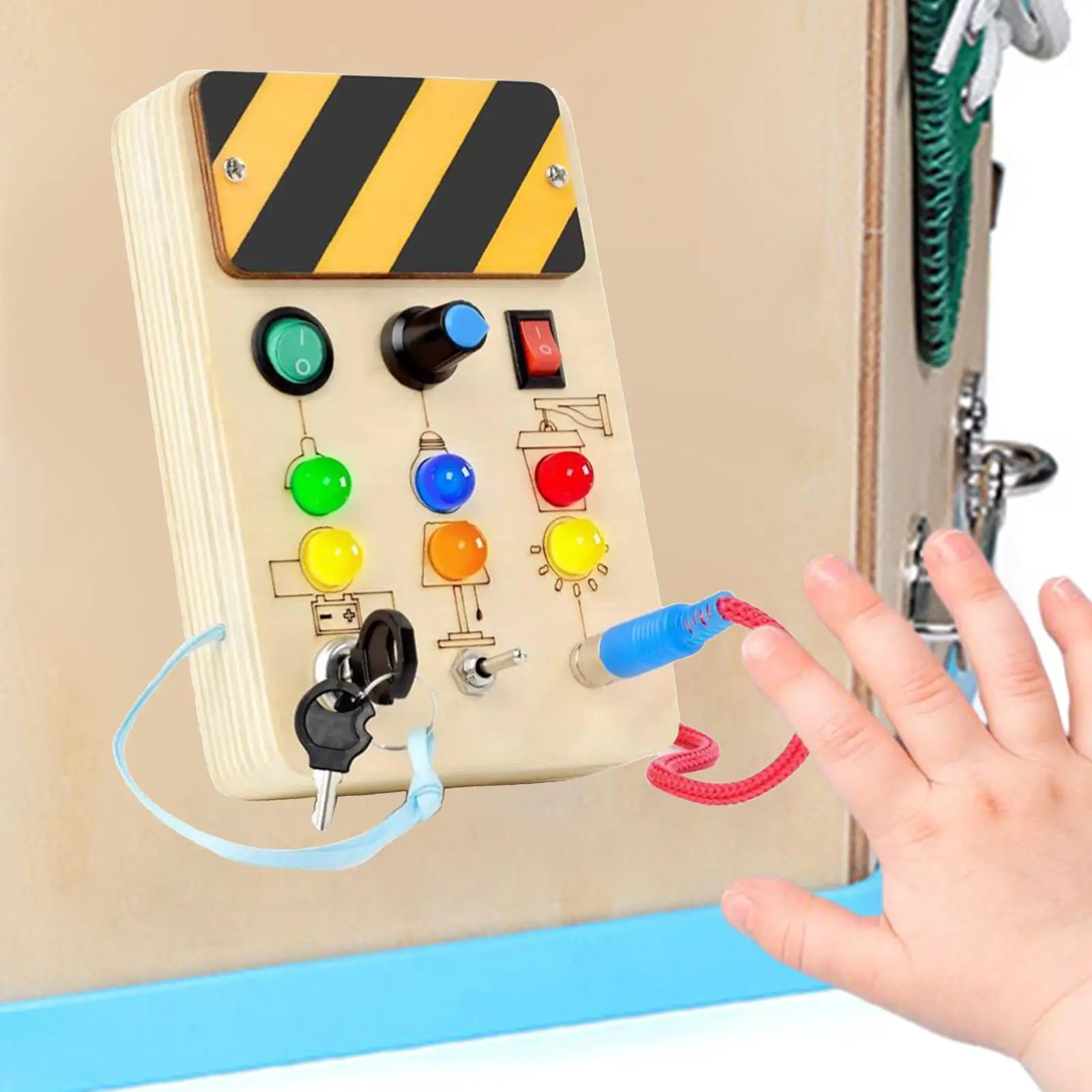 Montessori Toys with LED Light Switch Sensory Board Toys for Preschool Kids