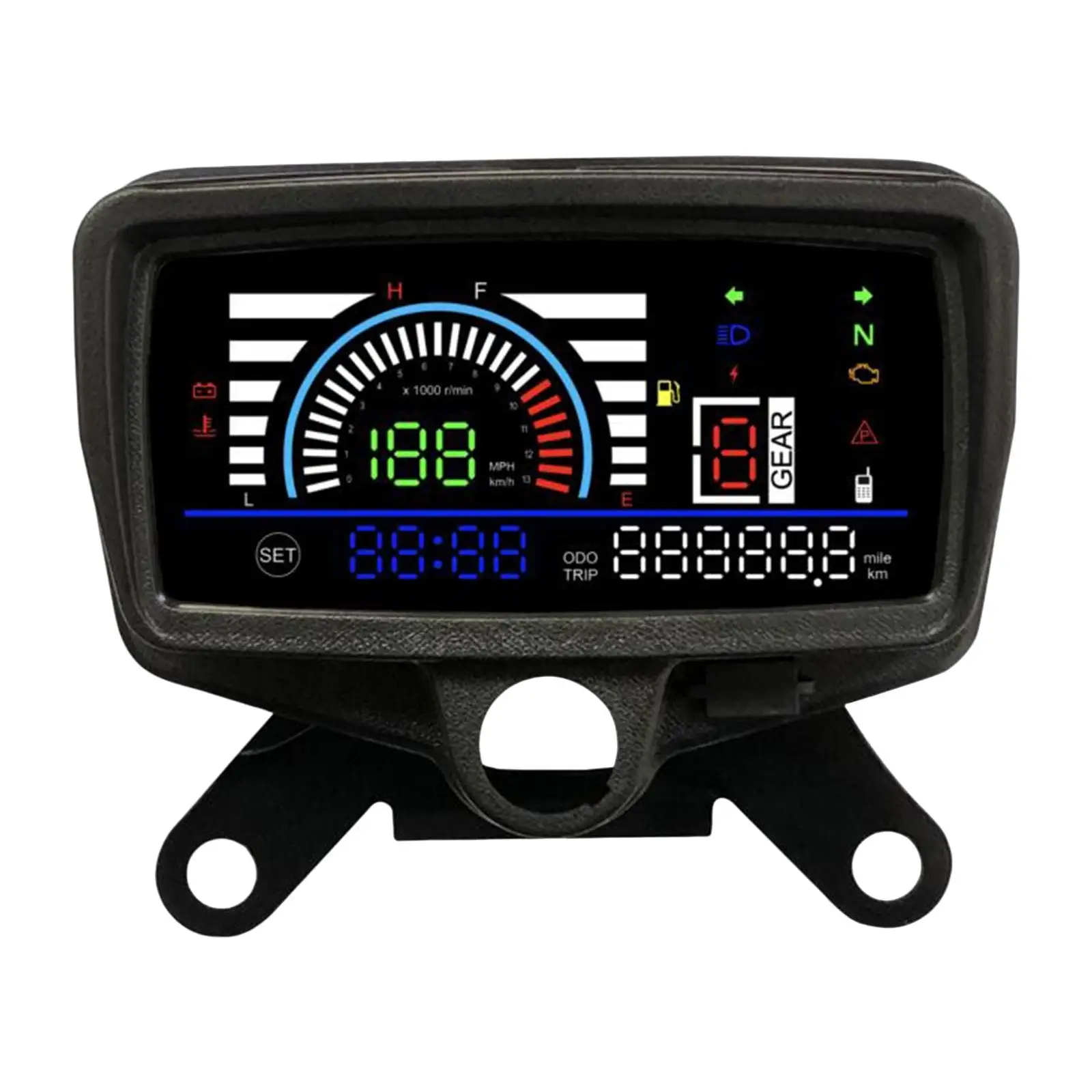 Motorbike LCD Digital Speedometer 12V Odometer Gauge Digital Gauge Instrument for CG125-Cg150 Modification Replace Parts