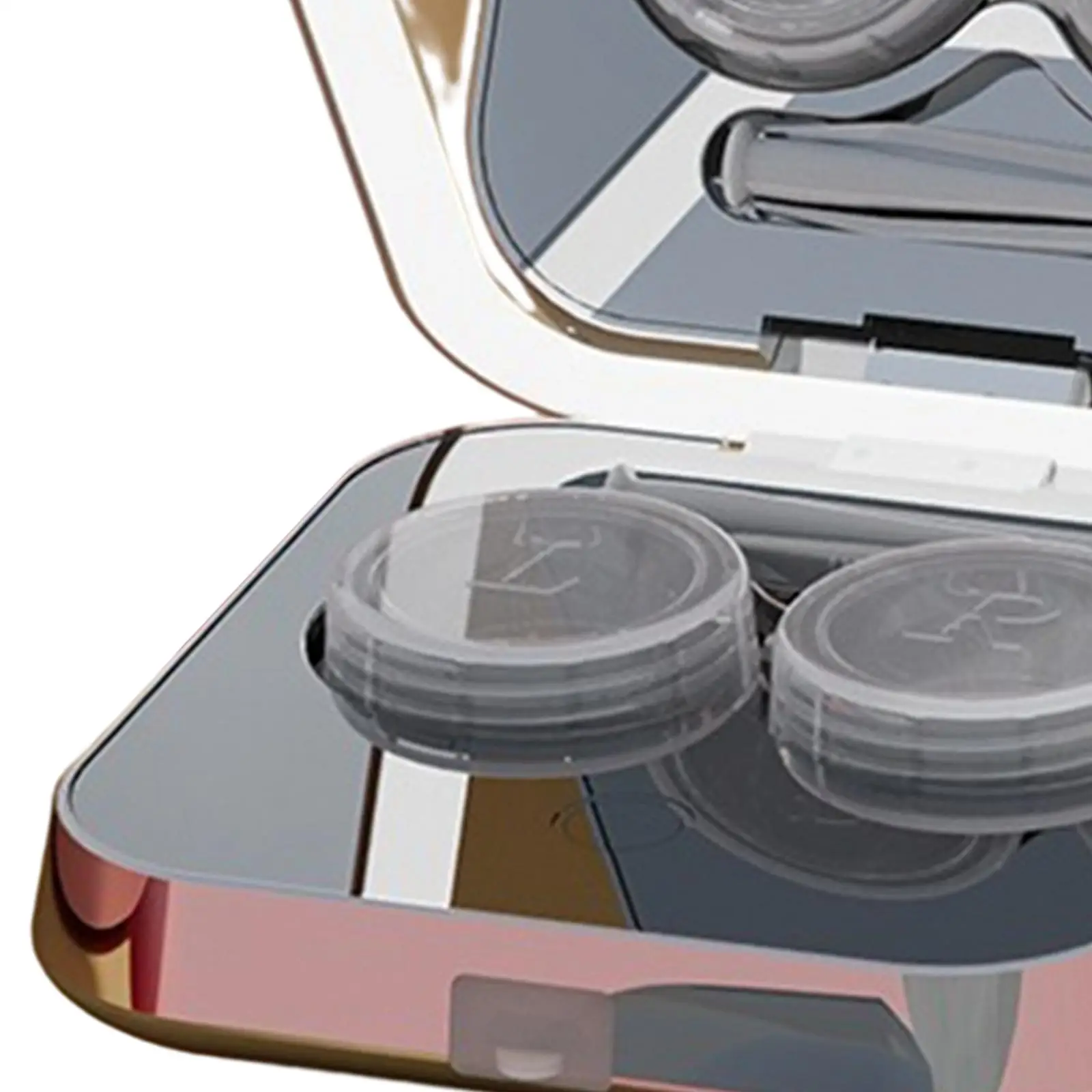 Contact Lens Ultrasonic Storage with Mirror Tweezers Leakproof Rechargeable Contact Lens Case Cleaner Women