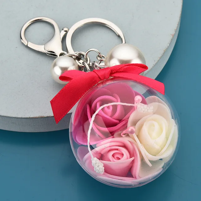 Paxton Rose Flower Key Chain