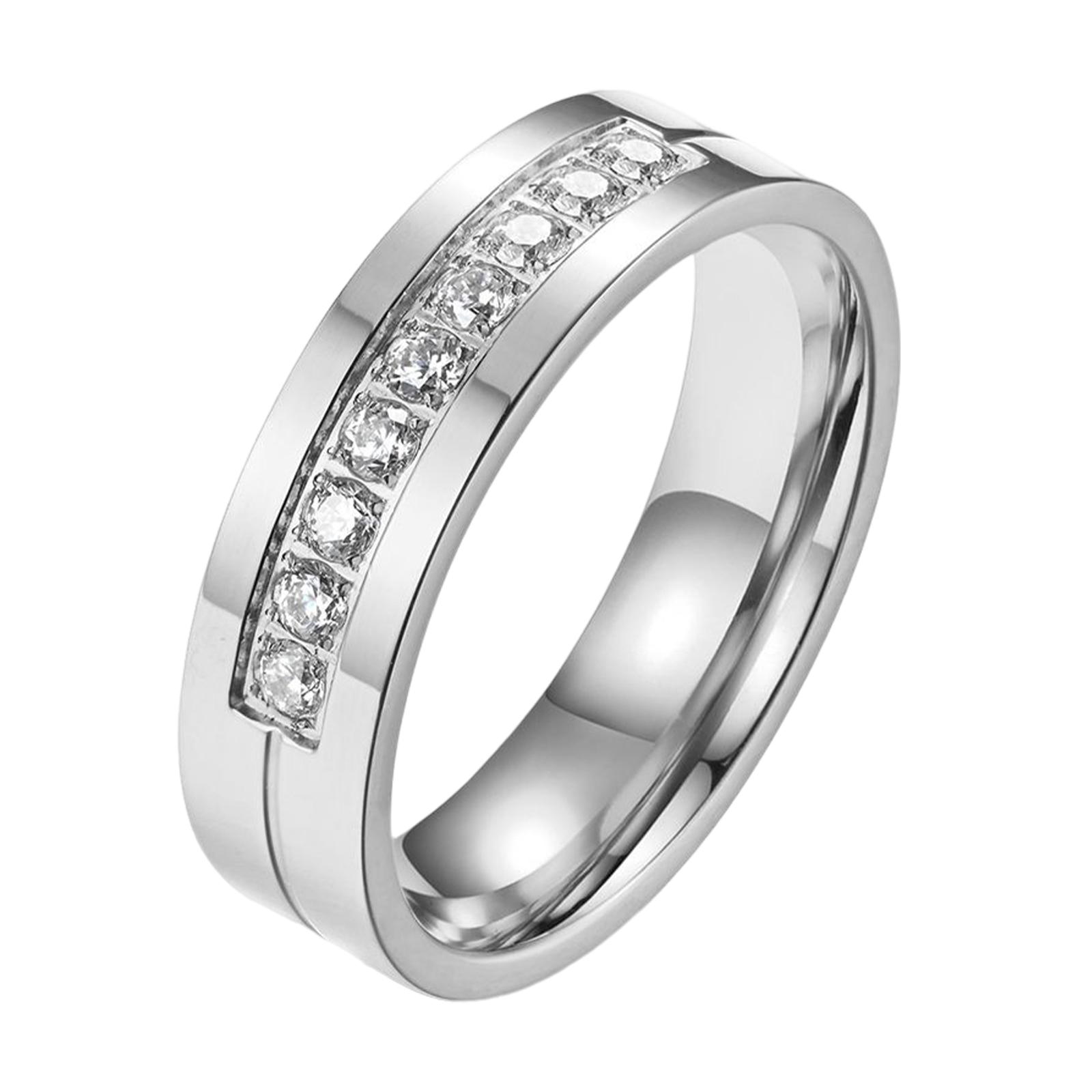 Creative Ring Jewelry Titanium Steel Fashion Couple Ring for Holiday Engagement Daily Work Party Valentine'S Day Gift