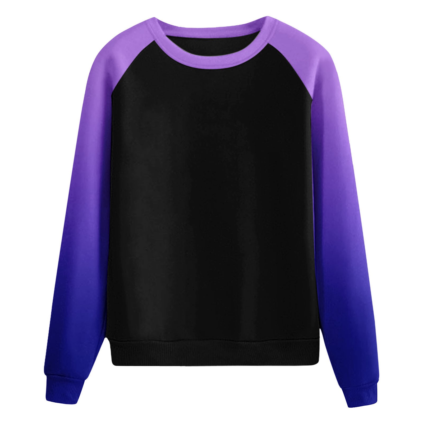 Mulheres Manga Longa Raglan Hoodie, Color Block